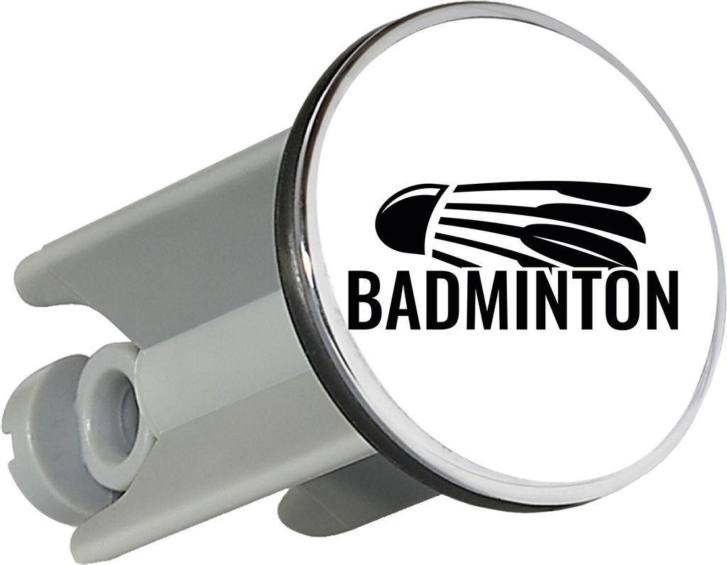 Huuraa Waschbeckenstöpsel Badminton Federball 4cm höhenverstellbar Abflussstopfen Geschenkidee