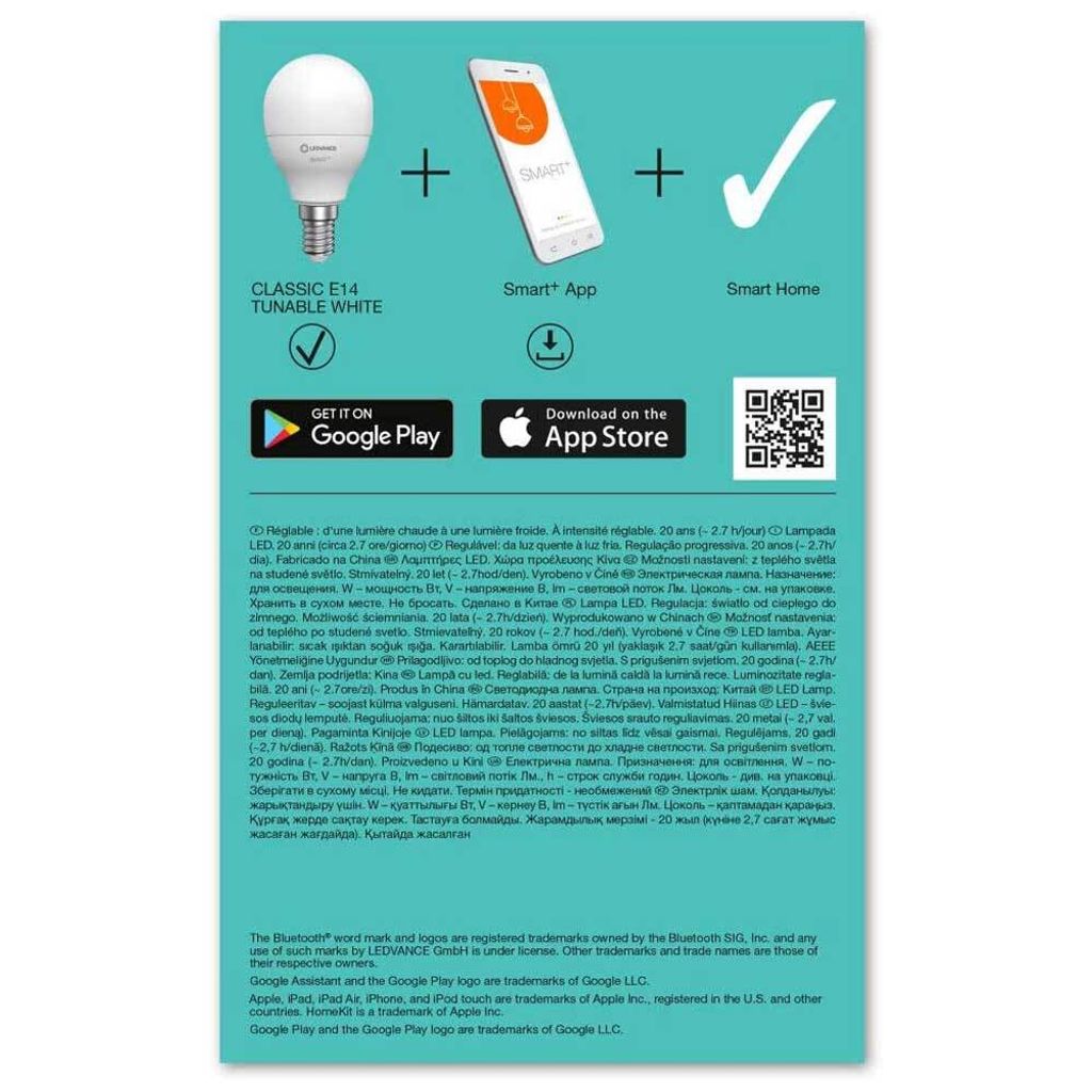 Ledvance LED Smart+ Tropfen 5W = 40W E14 matt 470lm Tunable Produktbild 10