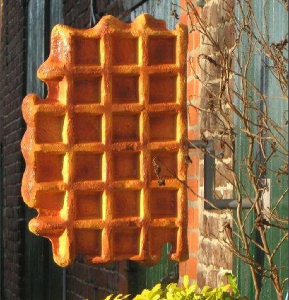 Décoration de Mur Gaufre Géante 90cm - Signalétique XXL pour Snack et Café