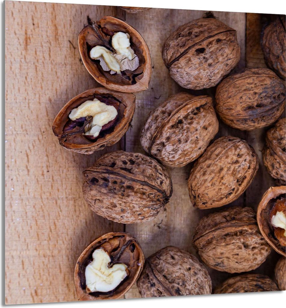 GLASPLATTE FÜR KÜCHE 60x65 Walnuss