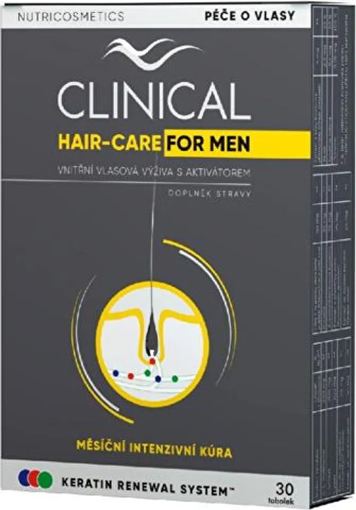 Complément Cheveux Homme - Cure de 30 Gélules - Traitement pour 1 Mois