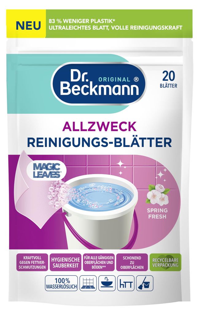 Dr.Beckmann Listki do mycia podłóg Spring Fresh, 20 sztuk Obrázek produktu 