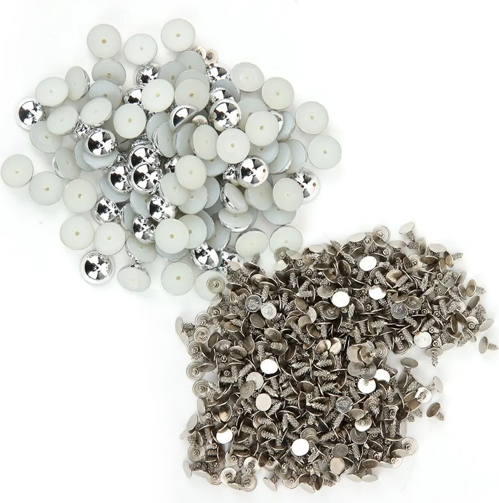 Trasforma i tuoi Abiti: 100 Rivetti Argento Perle per Fai Da Te