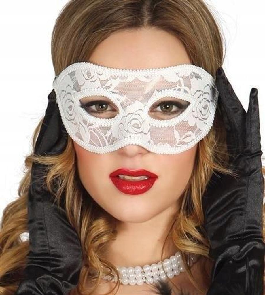 Spitzenmaske weiß I, 1 Stk. Produktbild 