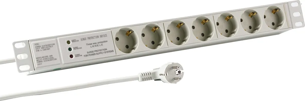 Unité de distribution PDU 19'' 1U rackable 7 prises avec parafoudre EFB