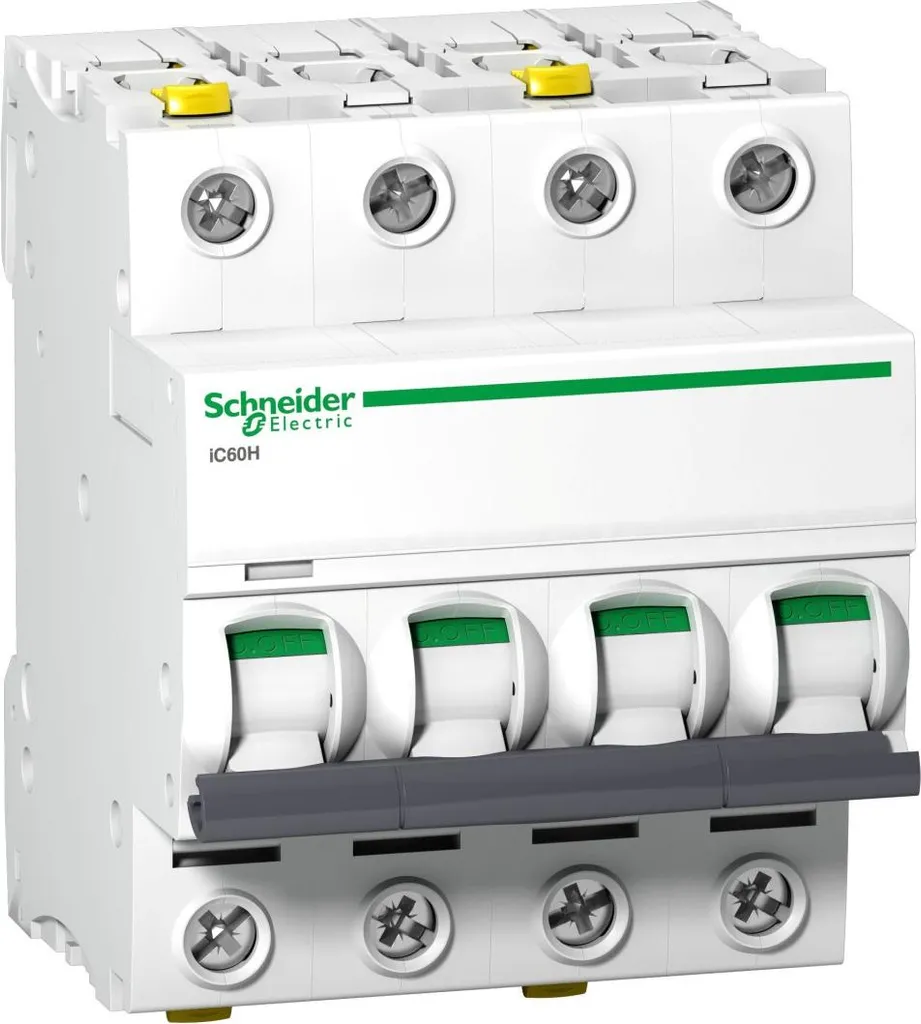 Disjoncteur 4 Pôles Acti9 iC60H 6A Courbe C Schneider A9F07406 Pro