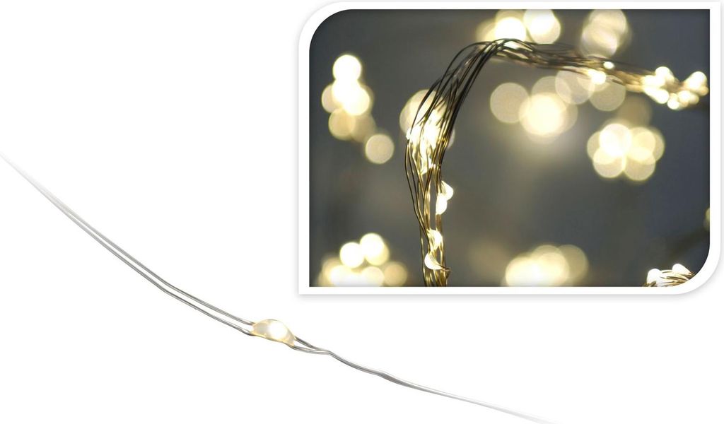 LED Deco vnitřní světelný řetěz Drát 20 kapek Vánoce na Obrázek produktu 