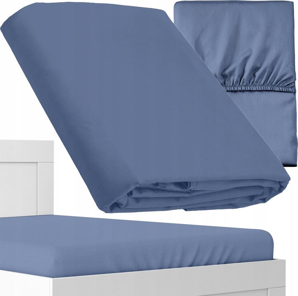 Deco4Home Microsatin Blatt | 220x200cm | Blau