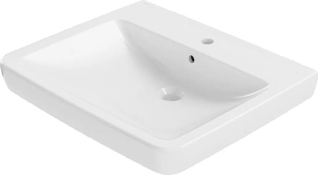 Lavabo VIGOUR Clivia V2 Plus Care 65x55 cm blanc accessible PMR avec trop-plein