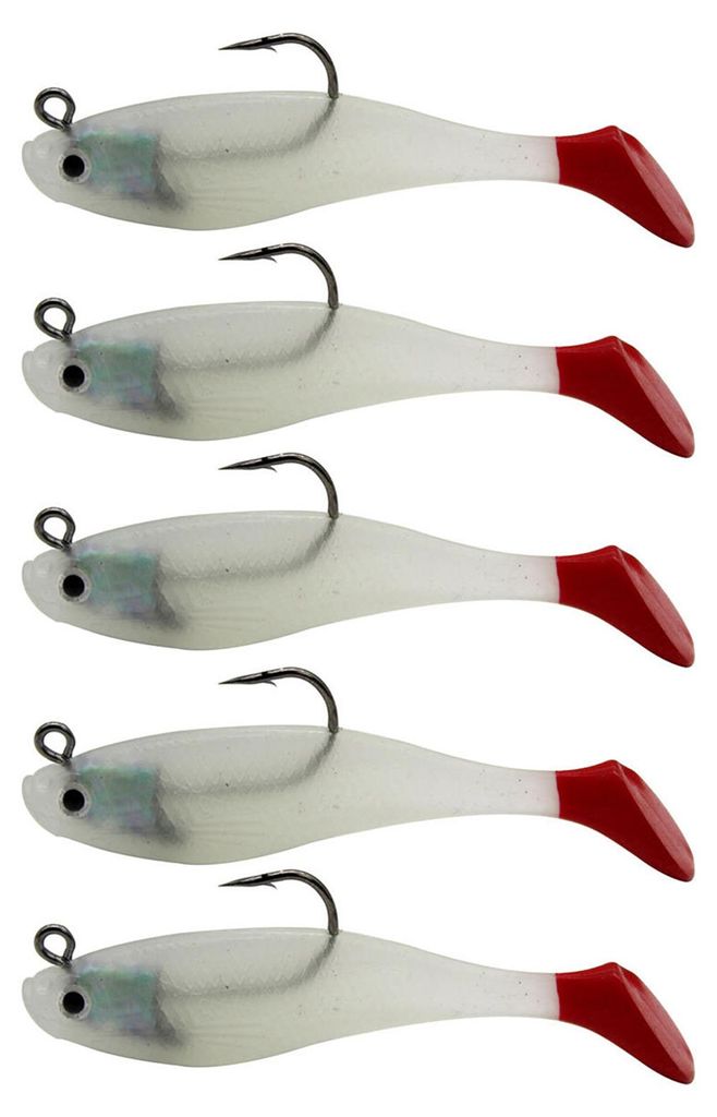 1/3/5 Stück 8 cm/9,25 g weicher Angelköder mit Haken, im Dunkeln leuchtend, PVC, bionischer künstlicher Schwimmköder, Süßwasser- und Salzwass...