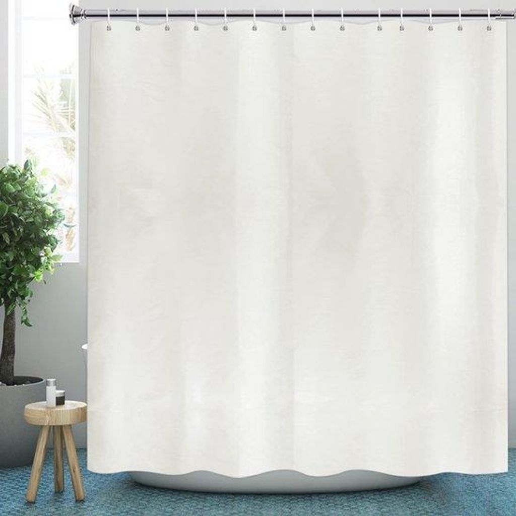 Scherm, polyester, schimmelschutz, wasbar, 12 Metallringe, Breite 180 cm x Höhe 210 cm, Farbe Creme