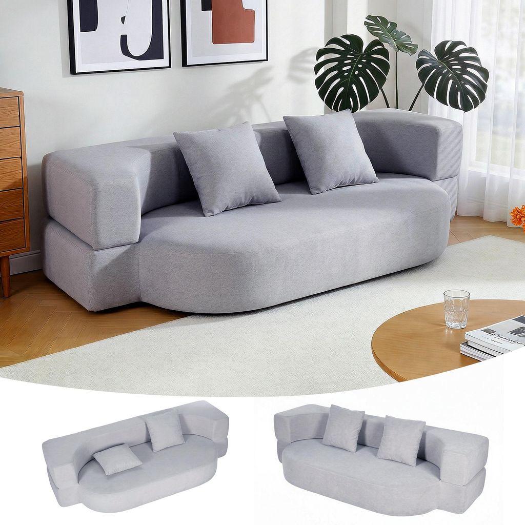 OYAJIA  Schlafsofa Klappbares Knochenloses Schlafsofa mit 2 Produktbild 