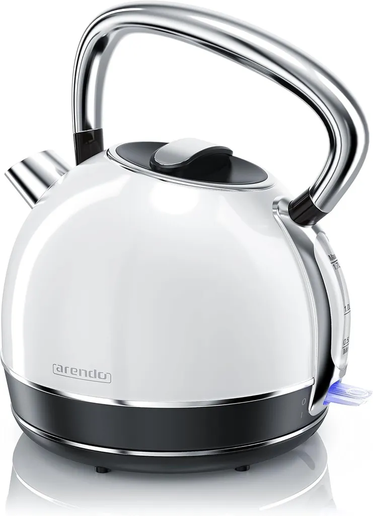 Bollitore Vintage Bianco 1.7L Acciaio Inox 2200W - Stile Retro GS