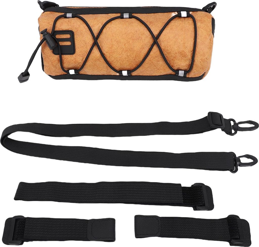 Fahrradlenkertasche, großes Fassungsvermögen; Fahrradschlauchtasche; Fahrrad-Fronttasche; Fahrradzubehör, braun