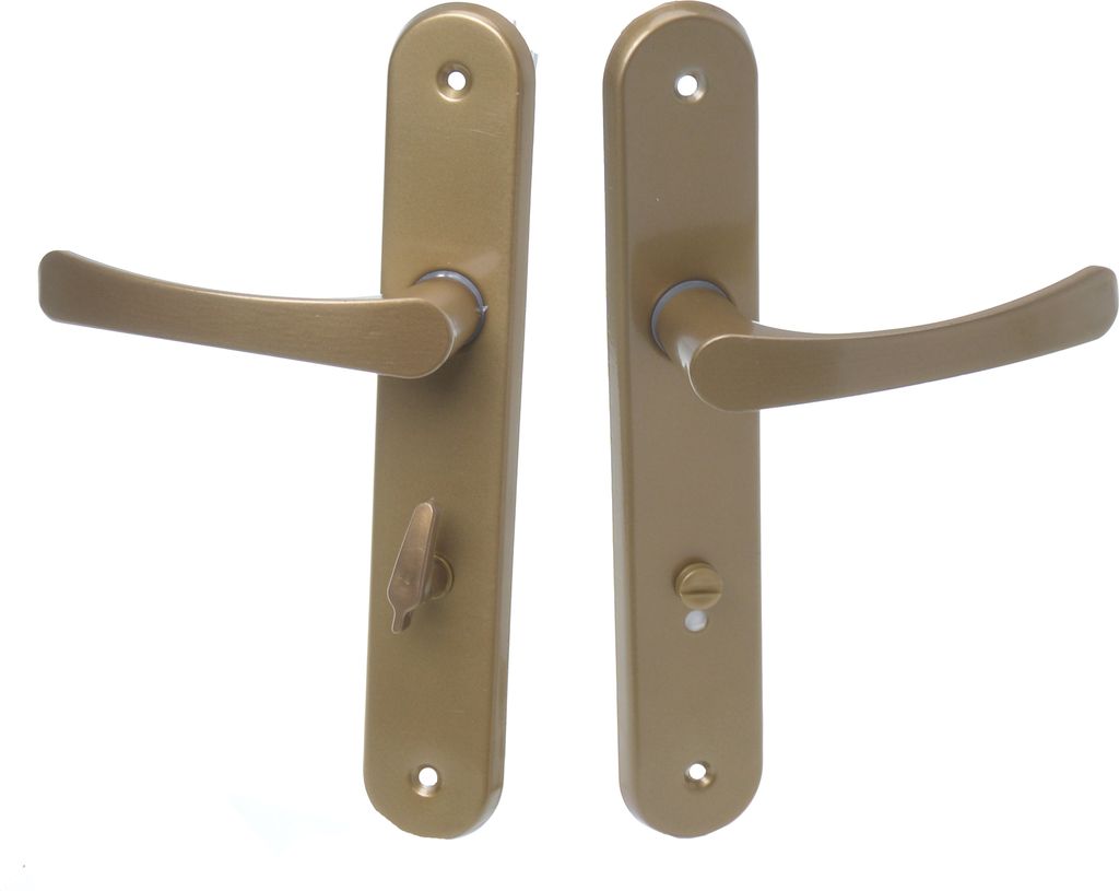 Aqbau® Set di maniglie a leva piastra lunga oro | maniglia Immagine del prodotto 