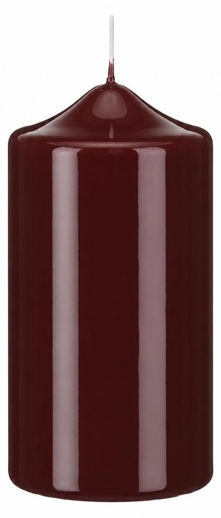 Lackkerzen Stumpenkerzen Bordeaux 120 x Ø 60 mm, 4 Stück Produktbild 
