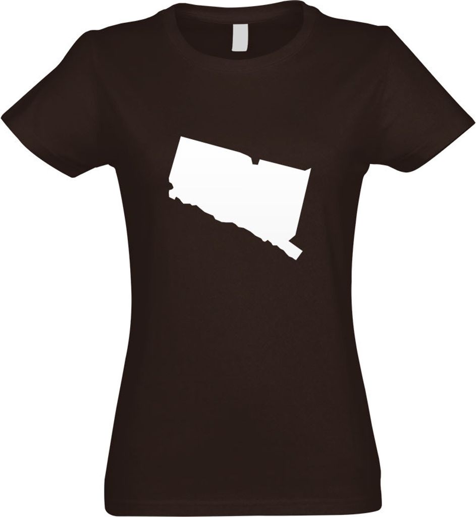 Kiwistar - T-Shirt tailliert - Damen - Chocolate - USA - Connecticut Hartford - mit Motiv Bedruckt - Funshirt Design - Sport - Freizeit - Damen - M