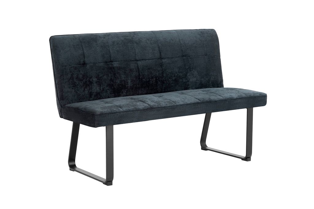 byLIVING Sitzbank Talea, 140 cm, dunkelgrau, Gestell Metall pulverbeschichtet schwarz