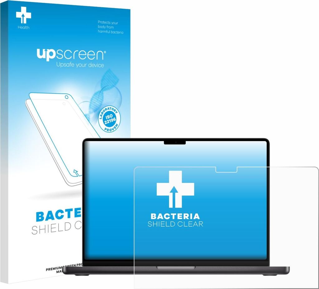 upscreen Schutzfolie für Apple MacBook Pro 14" M5 2025 Displayschutz Displayschutzfolie Folie Klar antibakteriell