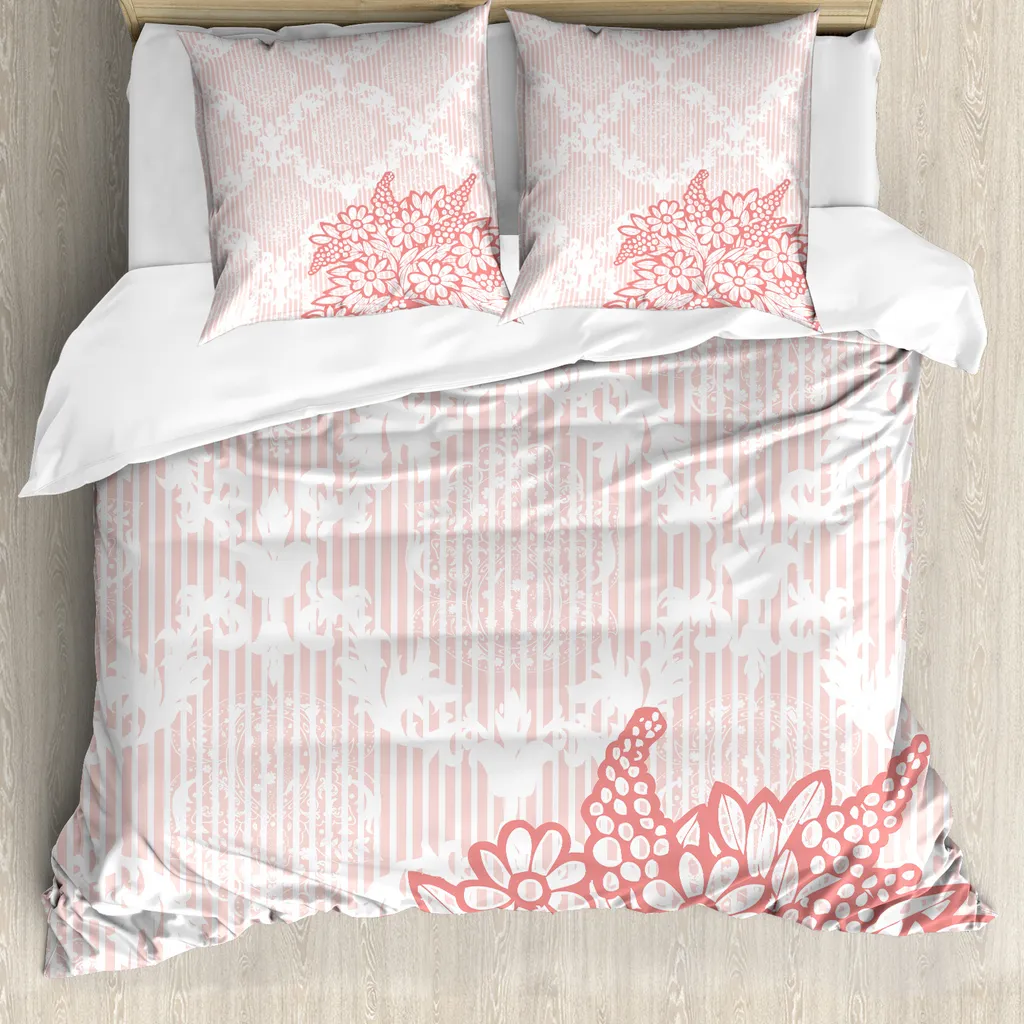 Set Letto ABAKUHAUS Bouquet Floreale Corallo: Design Luxury Anti-Allergia
