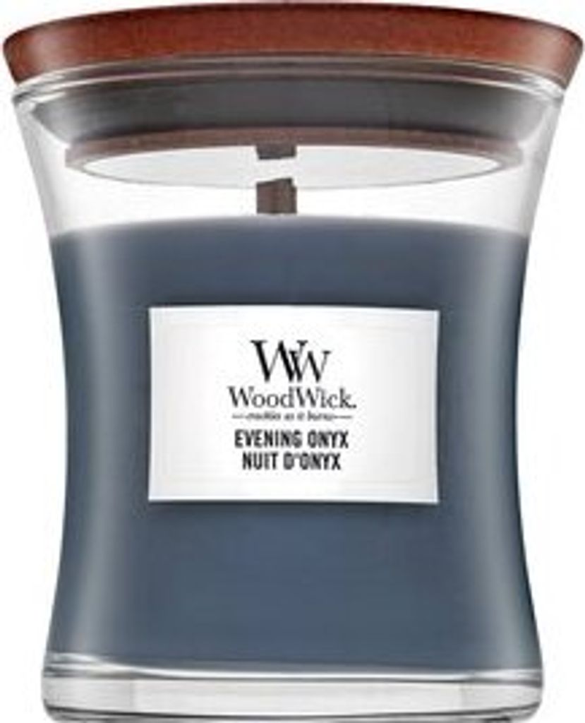 WoodWick Duftkerze – Knisternder Holzdutt, 85 G Im Sanduhrglas