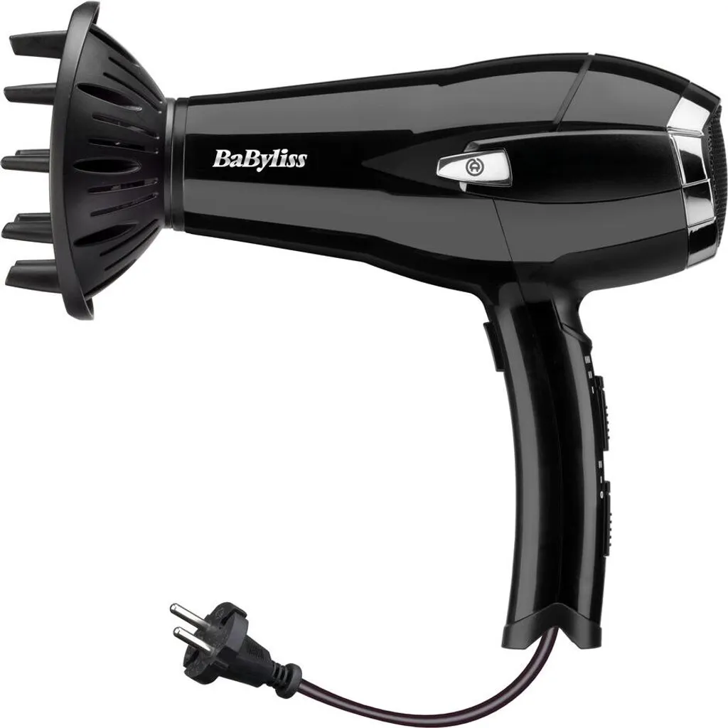 Sèche-cheveux ionique Babyliss D374DE Noir avec diffuseur et concentrateur