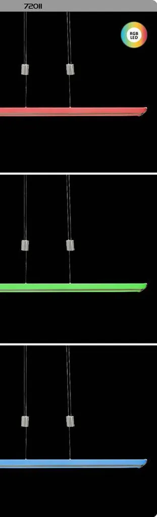 Luminaire suspendu LED 24W dimmable avec télécommande chrome satiné