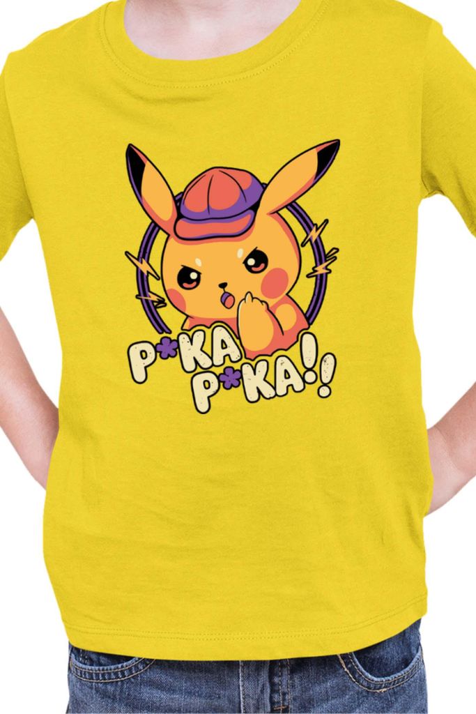 Kinder T-Shirt Japan Manga Anime Comics Pokemon 032, / Gelb