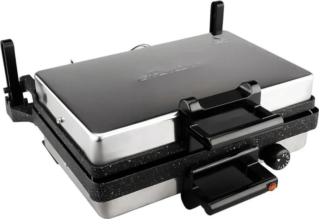 Multigrill 2000W avec plaques en granit anti-adhésives et poêle