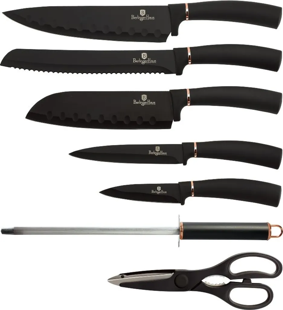 Set Coltelli Berlingerhaus BH-2421: 8 Pezzi Black Rose per la tua Cucina - 2