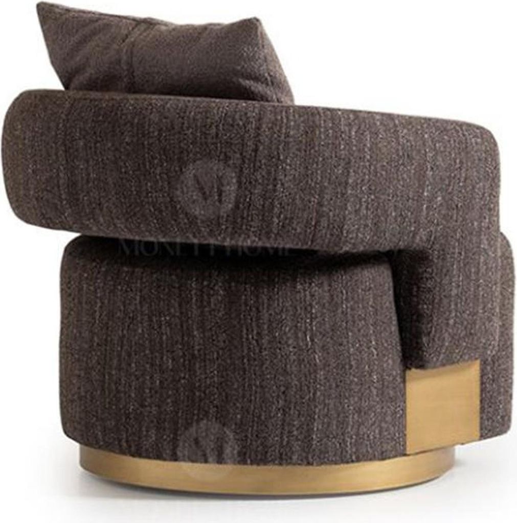 Wohnzimmer Komplette Sesssel Beistelltische 4tlg Stoff Braun Holz Bar