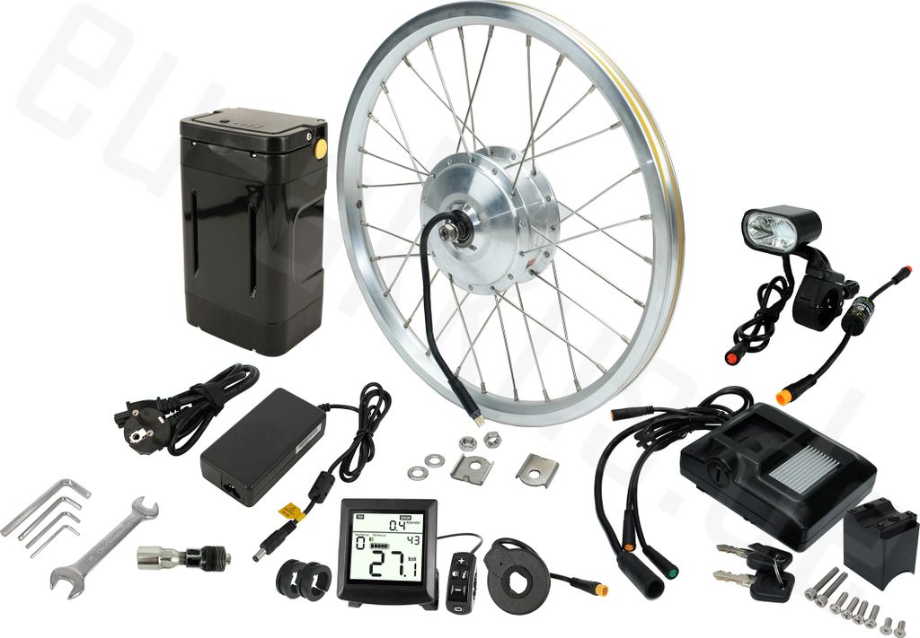 PowerSmart 8700mAh Akku 36 Volt mit Elektro-Fahrrad Kit Ebike Umbausatz e-bike für Brompton Faltrad 75mm Mini-Nabe in Li-Ionen