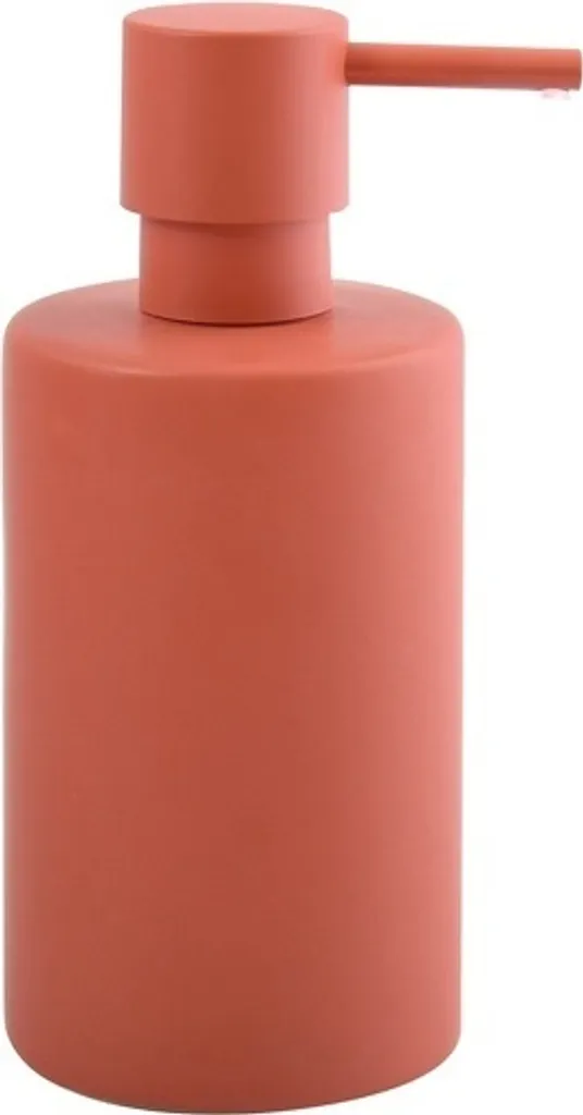 Dispenser Sapone Spirella Tube Porcellana Rosso Opaco - Qualità Top