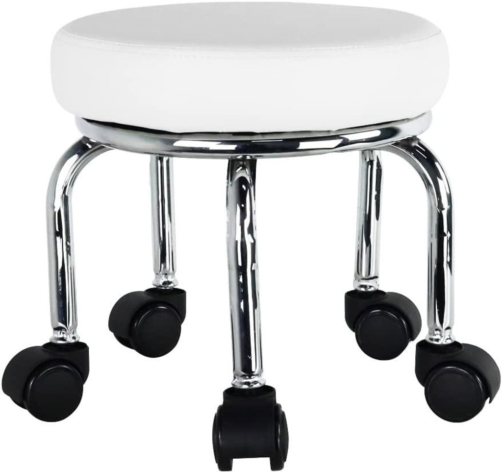 Wkwker kleiner rollender Hocker sitz 360 ° Rotatable niedrige Runde Universal Räder Home Massage Garden Office Garage Shop Fitness Sporthöhe