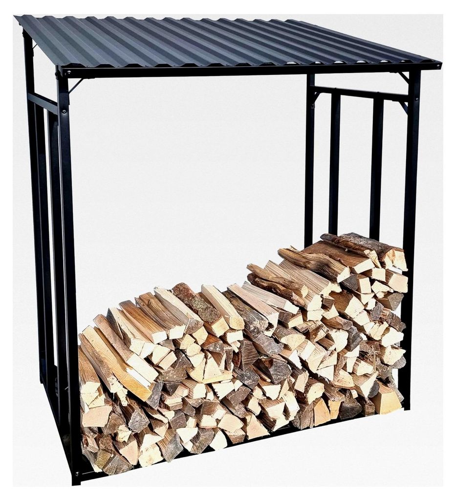 Kaminholzregal aus Metall 135x70x165 cm 1,3 m³