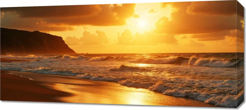 Quadro Panoramico Mare 90x40 - Emozioni su Tela per Arredo