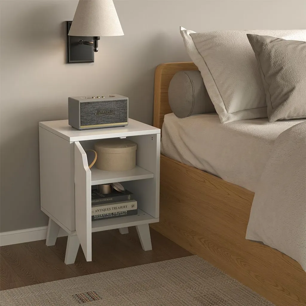Table de nuit Vicco Malu Blanc 2 unités au design moderne et épuré