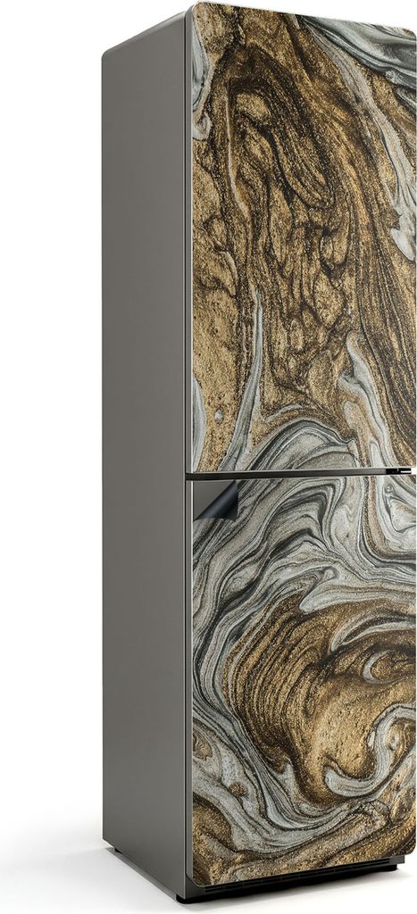 Abstrakte Flüssigkeitswellen – Magnetische Kühlschrank Abdeckung – Dekorfolie magnetisch Küche – Kühlschrank Magnet Deko – selbstkleben...