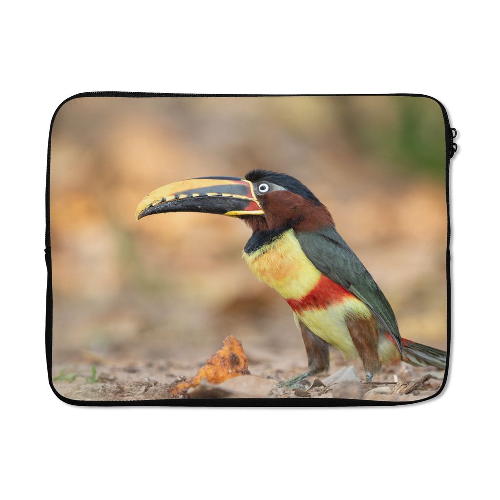 MuchoWow Laptop Hülle 17 Zoll Laptoptasche Vogel - Tukan - Federn - Natur - Zipper - Schutzabdeckung