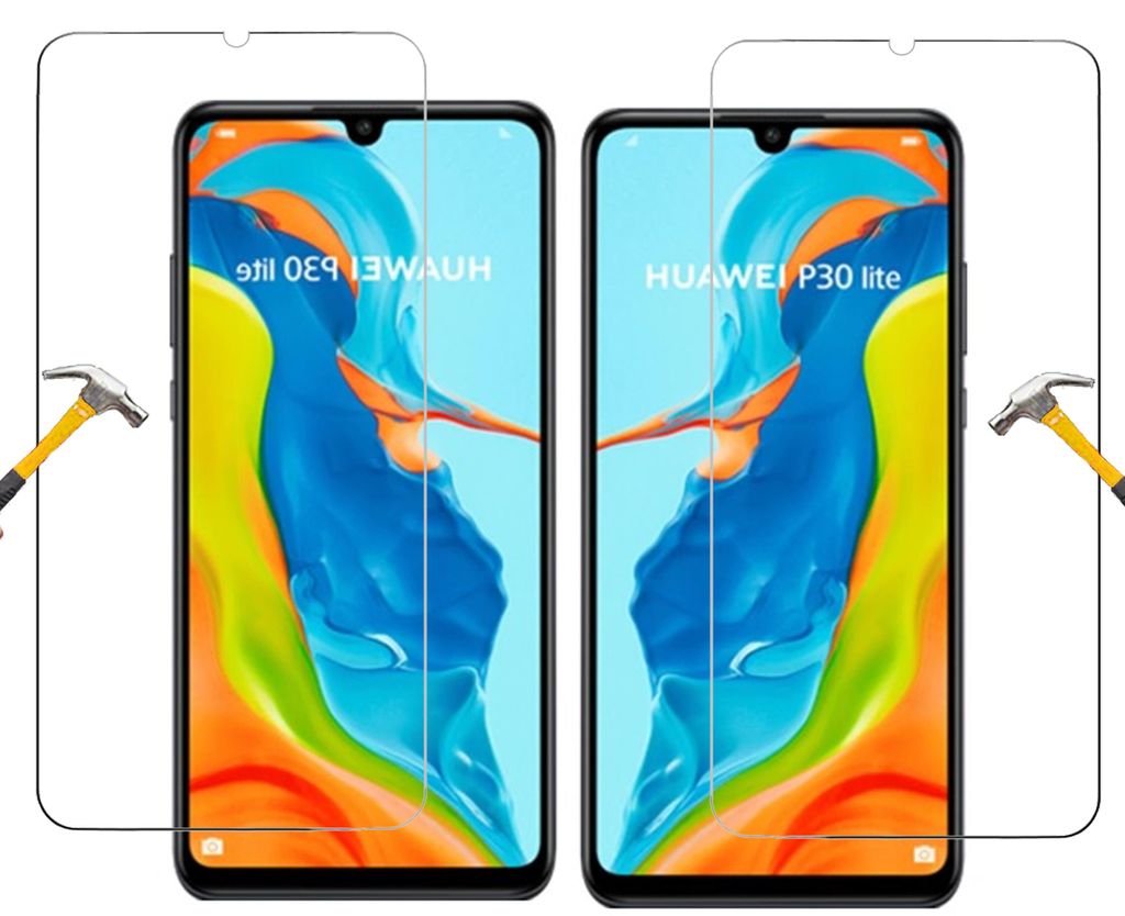 ino 2x Schutzglas für Huawei P30Lite Huawei Nova 4e Panzerglas harte Schutzfolie Panzerfolie Displayschutzglas Schutz Glasfolie 9H Härte P30 Lite