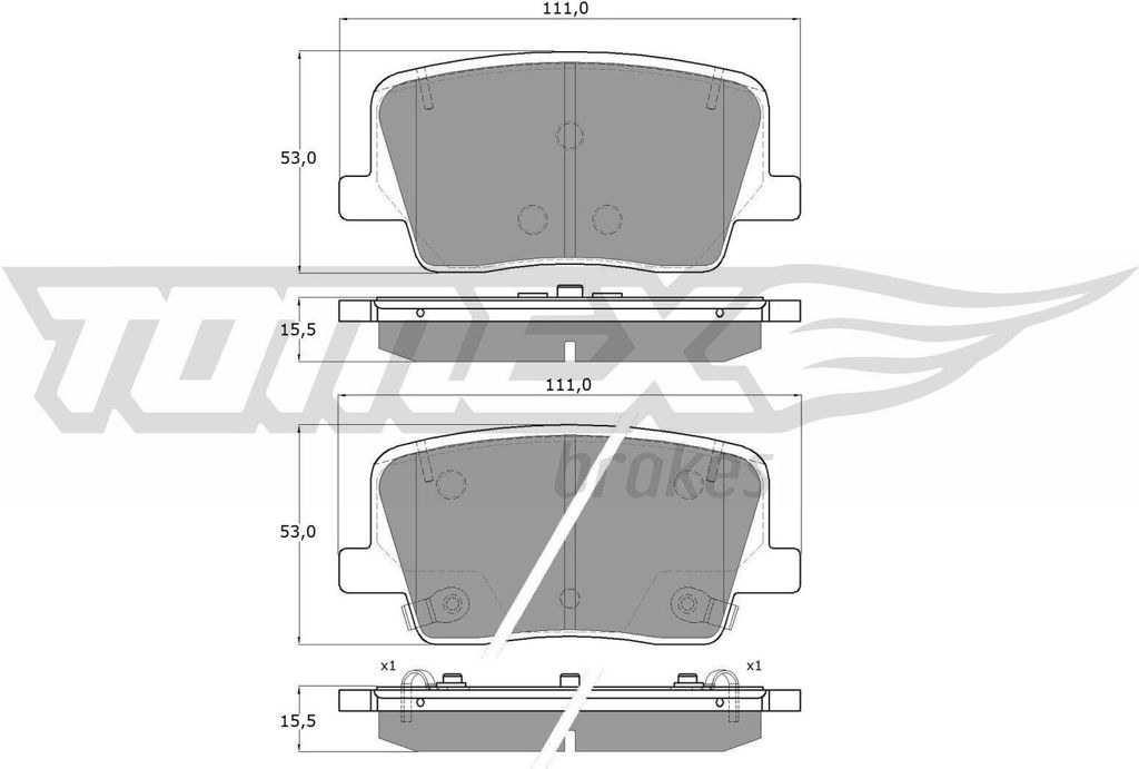 TOMEX brakes Bremsbeläge Satz Hinten Bremsklötze für SSANGYONG REXTON (Y400) TX 19-88