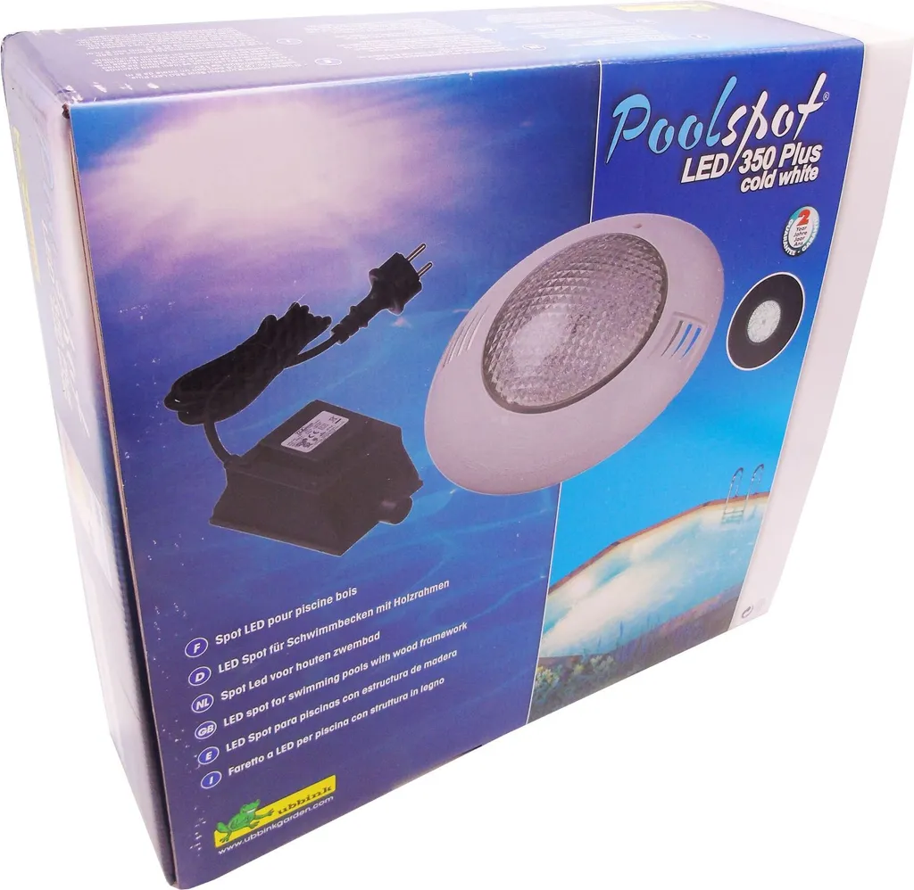 Éclairage Piscine Ubbink 350 LED Blanc pour Baignade Nocturne Sûre - 12