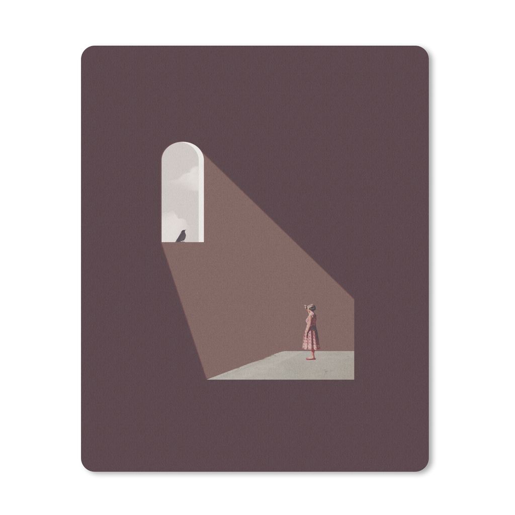 MuchoWow Mauspad Mousepad Vintage - Vogel - Abstrakt - Mädchen 30x40 cm - Mousepads - Maus Mat - Pad - Mausunterlage - Mausmatten