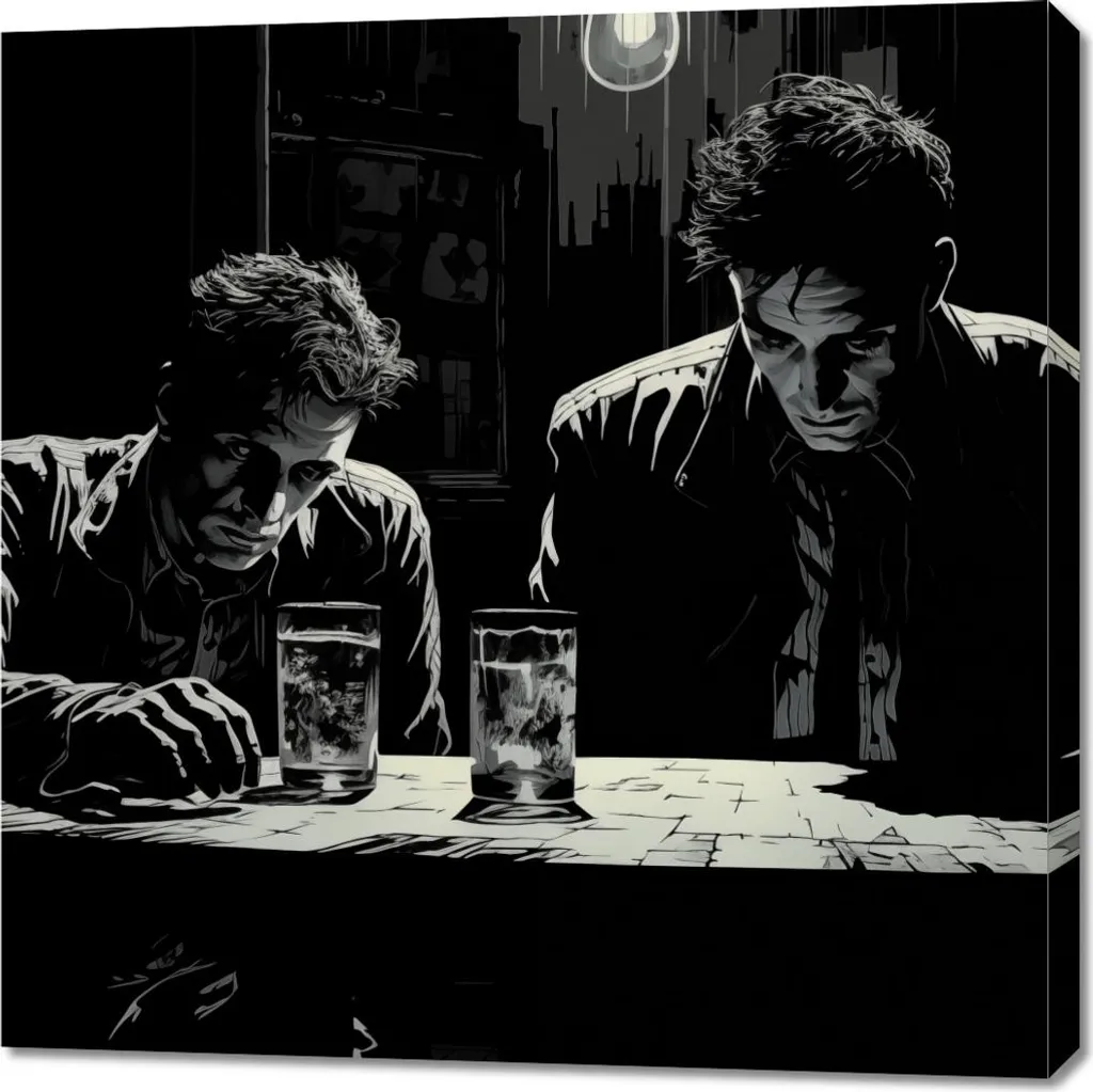 Décoration Murale Image 90 x 90 cm Conspirateurs : Toile Haut de Gamme