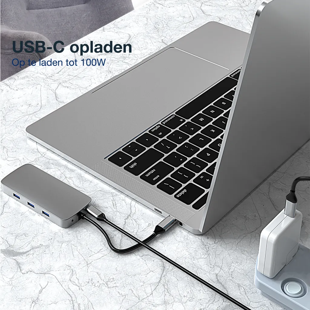 Hub USB-C 4K HDMI avec Thunderbolt et USB 3.0 iMounts Finition Space Gray - 4