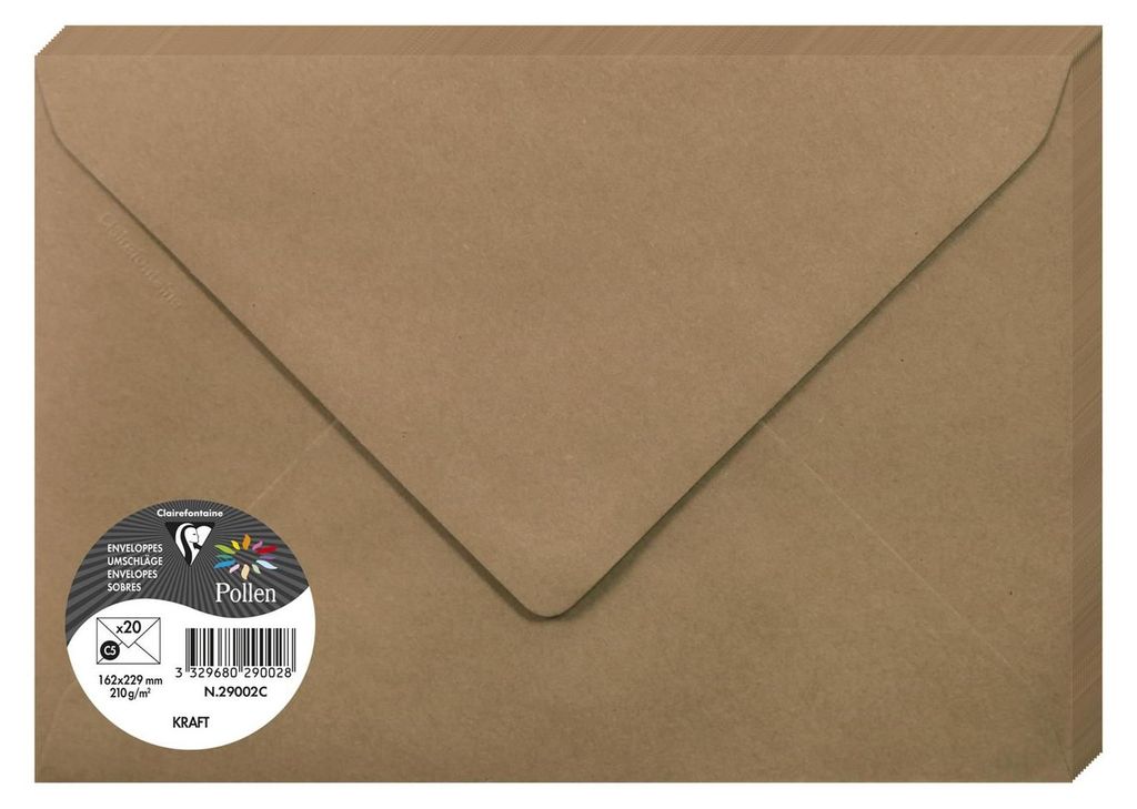 Clairefontaine Umschlag Pollen 162x229 Kraft 120g Produktbild 