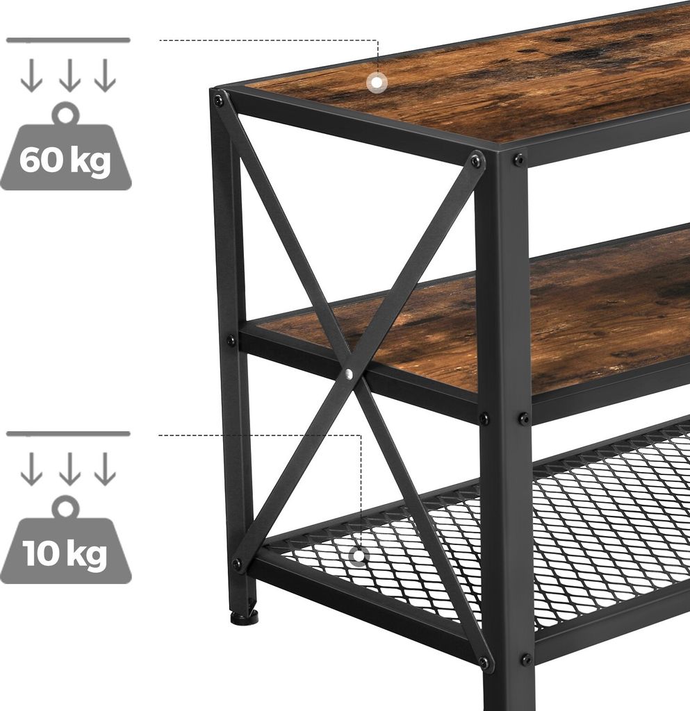 Televizní stolek RTV 160 cm hnědý LOFT Obrázek produktu 8