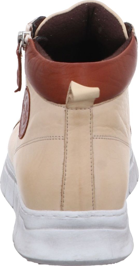 Gemini Damen Stiefelette High Top Sneaker Leder Reißverschluss 340240-02, Größe:39 EU, Farbe:Beige