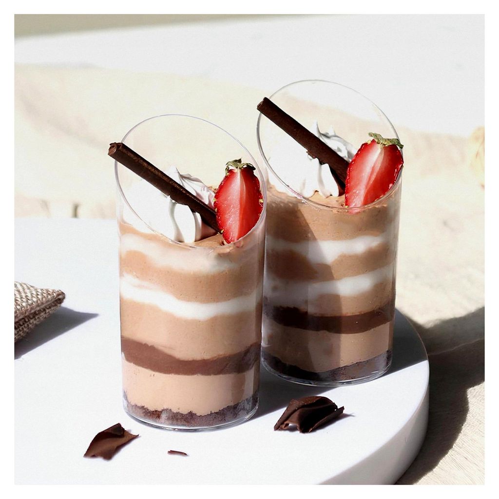50 Stück Mini-Dessertbecher aus Kunststoff mit Löffeln, transparente Plastikschalen, wiederverwendbar, Shooter-Becher für Eis, Mousse, Partys un...