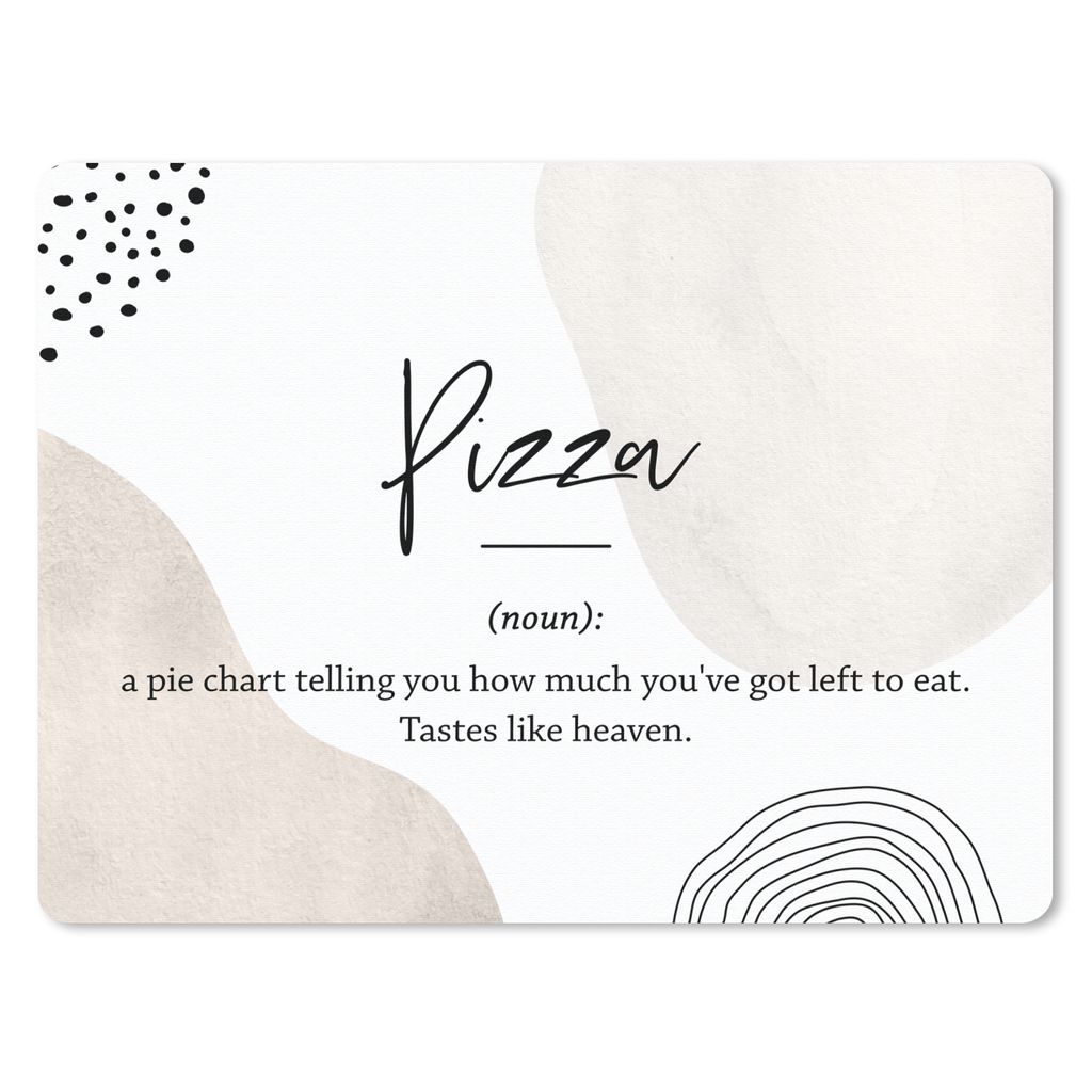 MuchoWow Mauspad Mousepad Wörterbuch - Zitate - Pizza - Sprichwörter - Pizza Definition 40x30 cm - Mousepads - Maus Mat - Pad - Mausunterlage -...